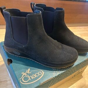 Chaco Black Suede Ankle Boots